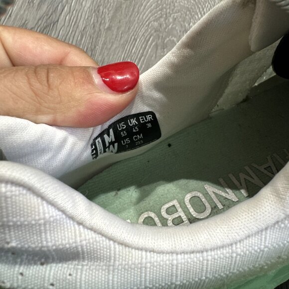 NoBull Ripstop Runner White Teal  Ombre Running Workout Shoes Womens Size 7 - Picture 9 of 9